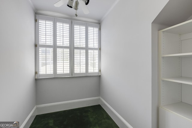 unfurnished room featuring ceiling fan