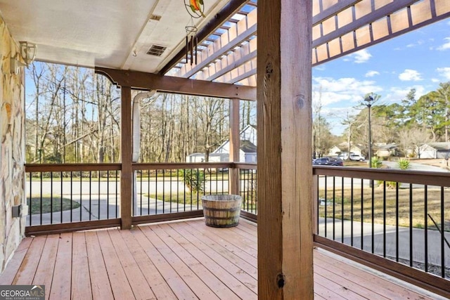 view of wooden deck