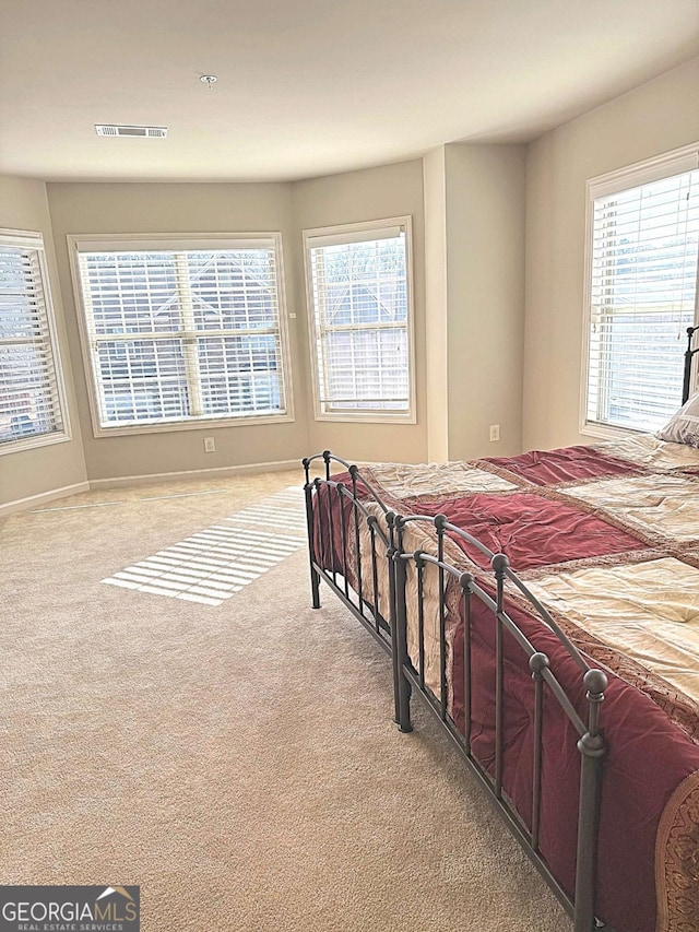 bedroom featuring carpet