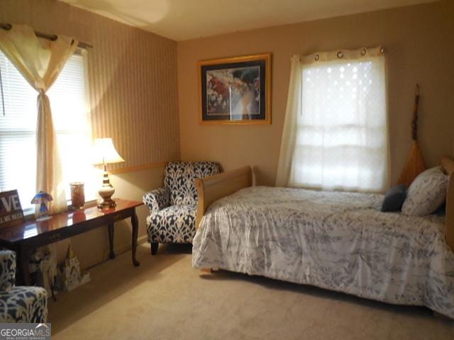 view of carpeted bedroom