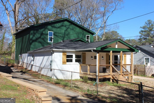 bungalow-style home featuring covered porch