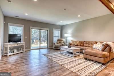 living room featuring hardwood / wood-style flooring