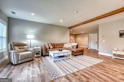 living room featuring light hardwood / wood-style floors