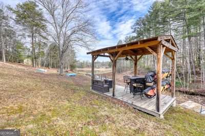 view of yard with a deck