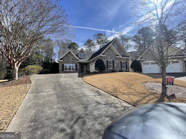 craftsman-style house with a garage