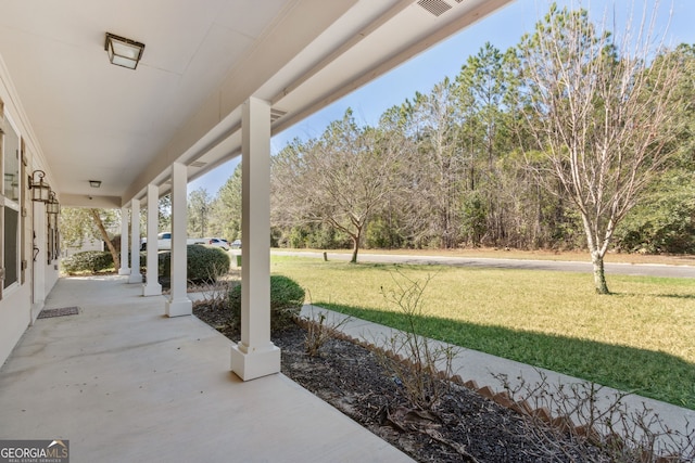 view of patio / terrace featuring a porch