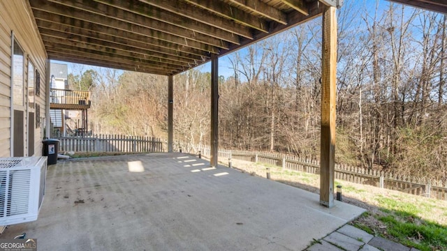 view of patio with fence