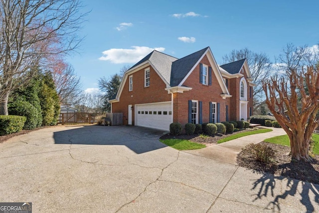 view of home's exterior with a garage