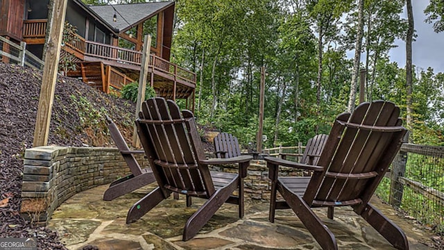 view of patio / terrace with a deck