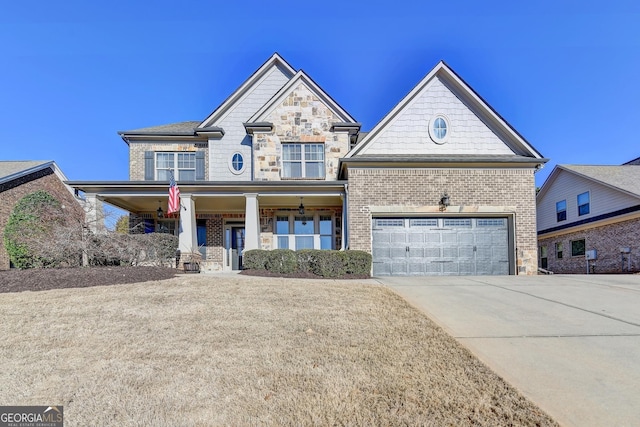 view of front of property with covered porch