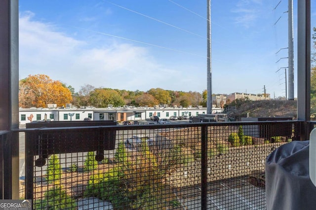 balcony featuring a grill