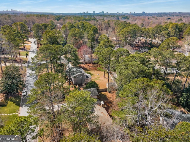 2542 Maclaren, Dunwoody, GA 30360 - aerial view of a heavily wooded area