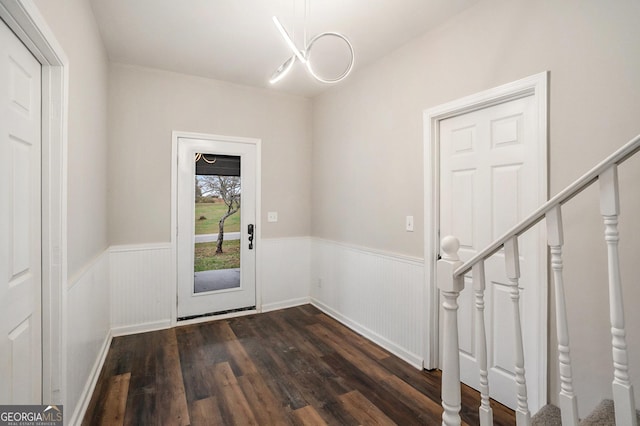 entryway featuring dark hardwood / wood-style flooring