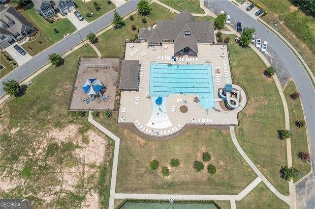 birds eye view of property