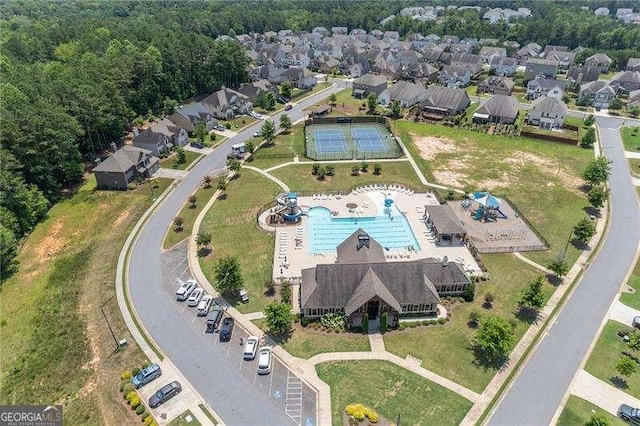 birds eye view of property