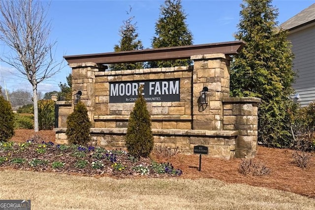 view of community sign