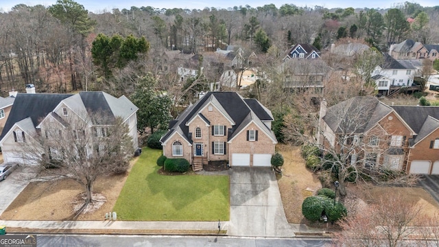 drone / aerial view with a residential view