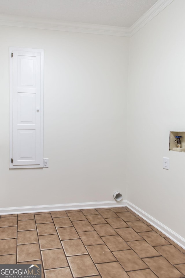 702 Hillmont Dr, Waycross, GA 31503 - washroom featuring washer hookup and crown molding