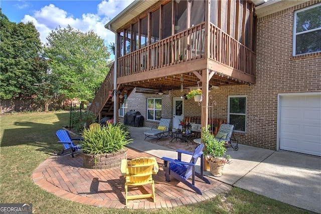 view of patio / terrace featuring a grill and a wooden deck