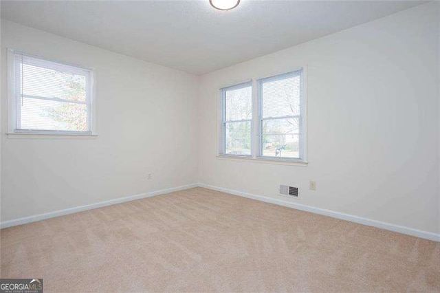 carpeted spare room with a healthy amount of sunlight