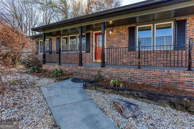 view of front of house with a porch