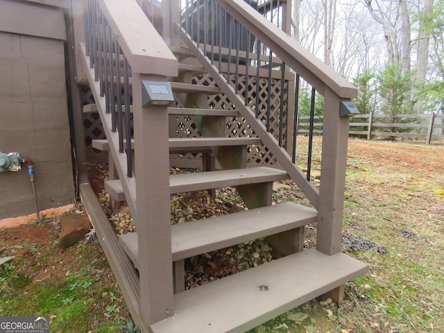 view of stairway