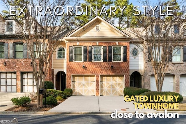 view of property with a garage