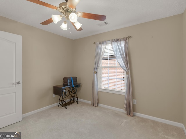 509 Carleton Pl, Locust Grove, GA 30248 - misc room with carpet, a ceiling fan, and baseboards