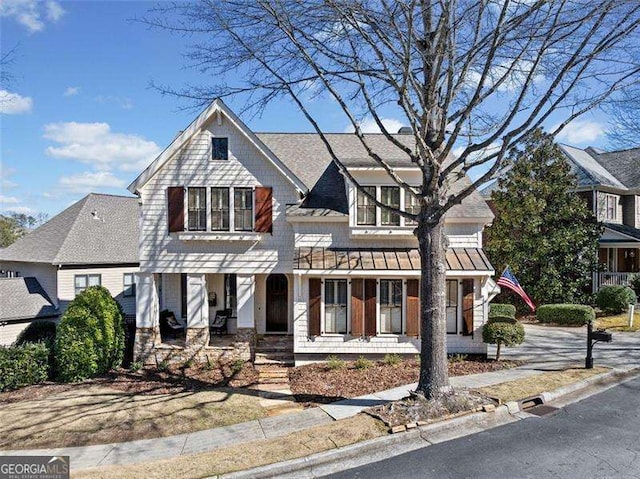 view of front of home featuring covered porch