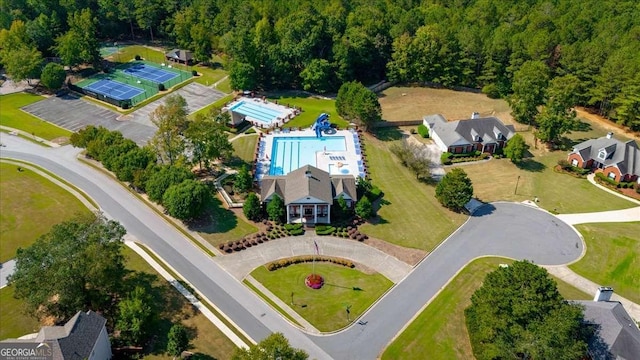 birds eye view of property