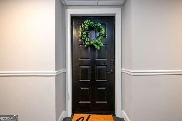 view of doorway to property