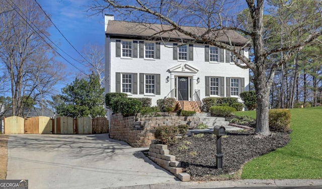 view of colonial inspired home