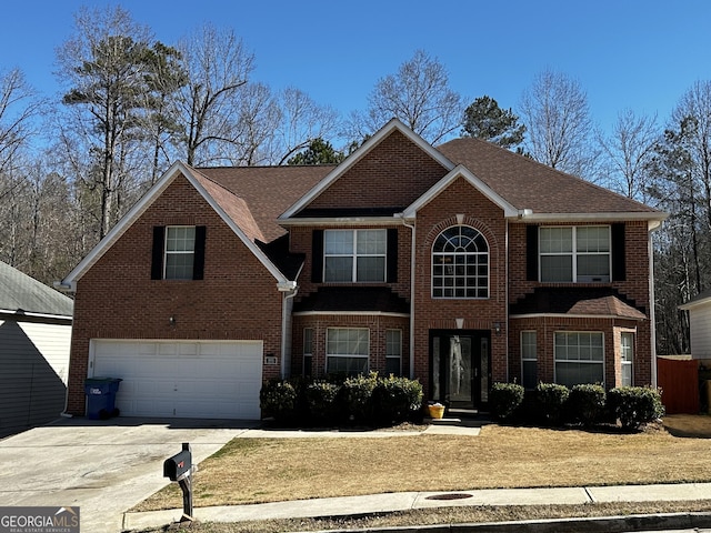 view of property featuring a garage