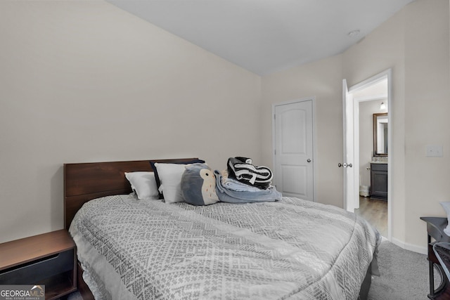 view of carpeted bedroom