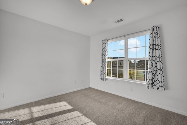 spare room featuring carpet floors