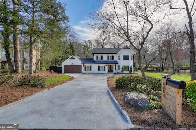 view of front of house featuring a garage