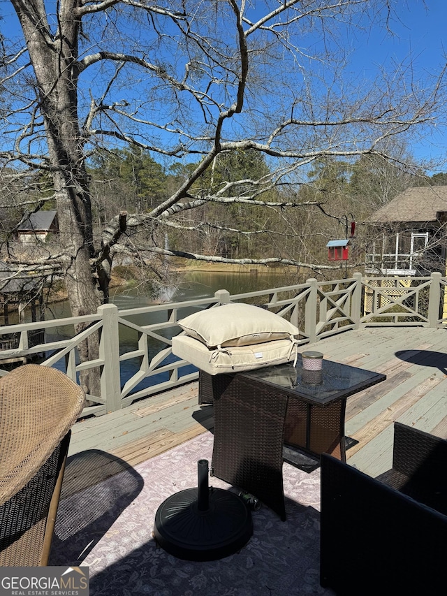 view of wooden deck