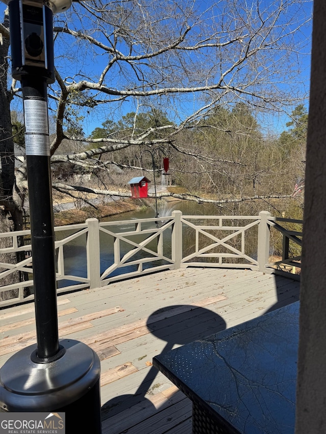 view of wooden deck