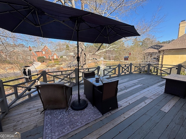 view of wooden deck