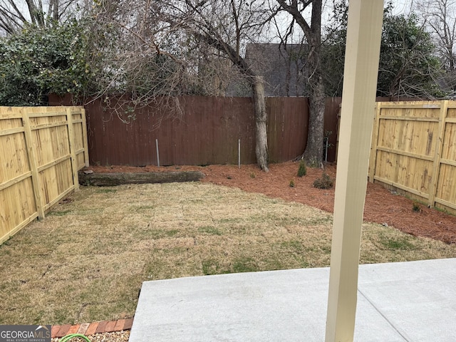 view of yard with a patio