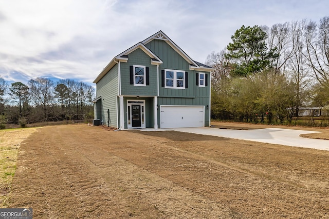 exterior space featuring a garage