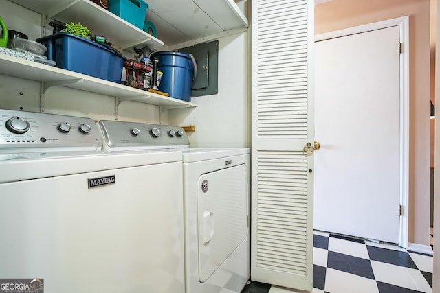 laundry area with separate washer and dryer