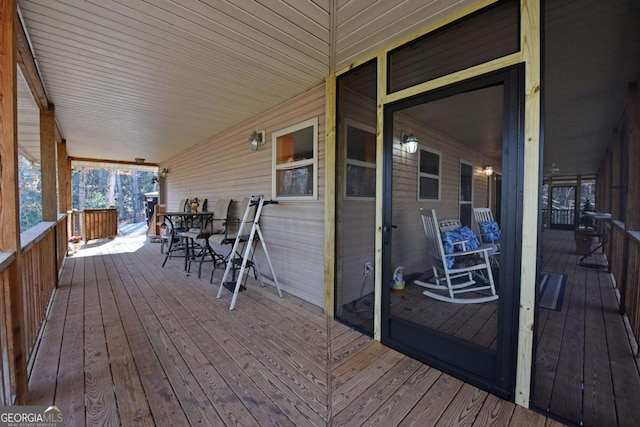 view of wooden terrace