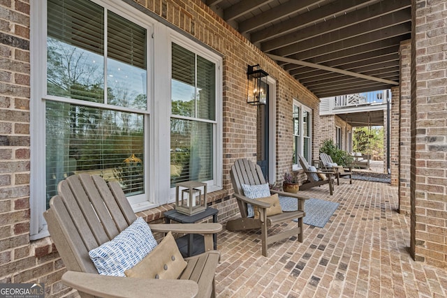 view of patio with covered porch