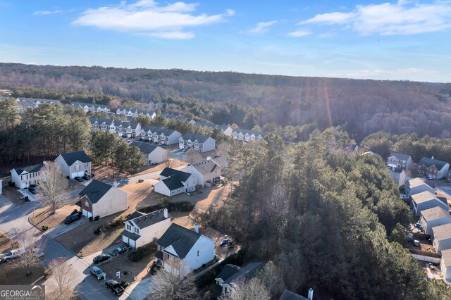 drone / aerial view with a residential view