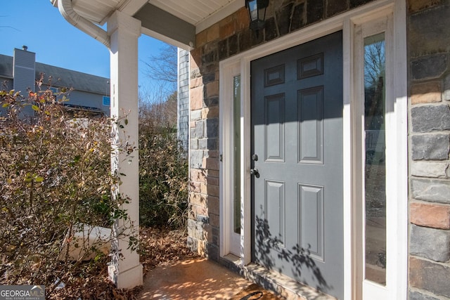 view of doorway to property