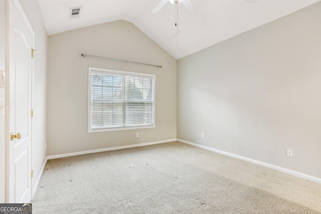 2414 Clock Face Ct, Lawrenceville, GA 30043 - unfurnished room featuring a ceiling fan, carpet flooring, and lofted ceiling