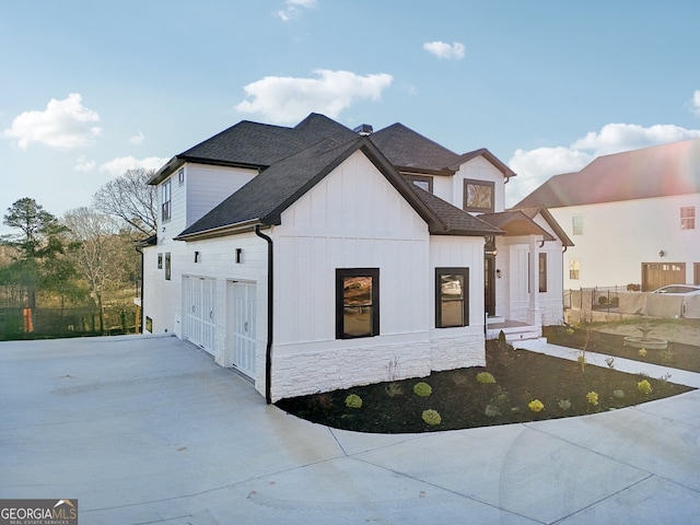 view of front of house featuring a garage