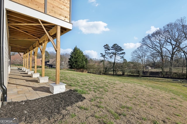 view of yard with a patio