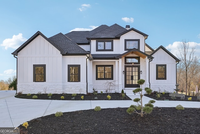 view of modern farmhouse